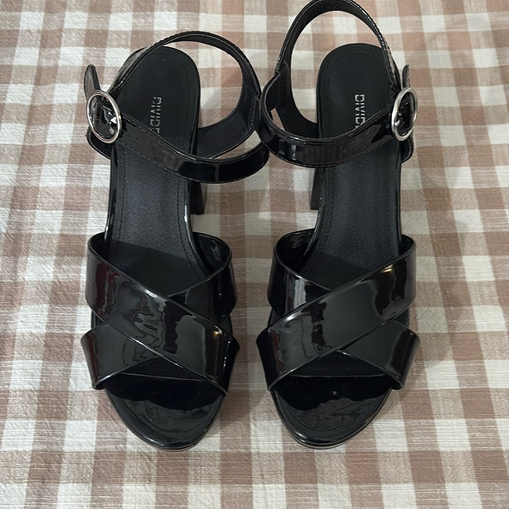 Patten Leather Platform Shoes Divided By H&M Size 38